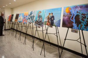 NEW YORK, NY - SEPTEMBER 21 : Opening exhibition of Art Camp ÒColors of the PlanetÓ at the United Nations on September 21, 2016 in New York, VIEWpress/Maite H. Mateo