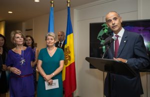 NEW YORK, NY - SEPTEMBER 21 : Prime Minister Antoni Mart Petit speech at the Opening exhibition of Art Camp ÒColors of the PlanetÓ at the United Nations on September 21, 2016 in New York, VIEWpress/Maite H. Mateo